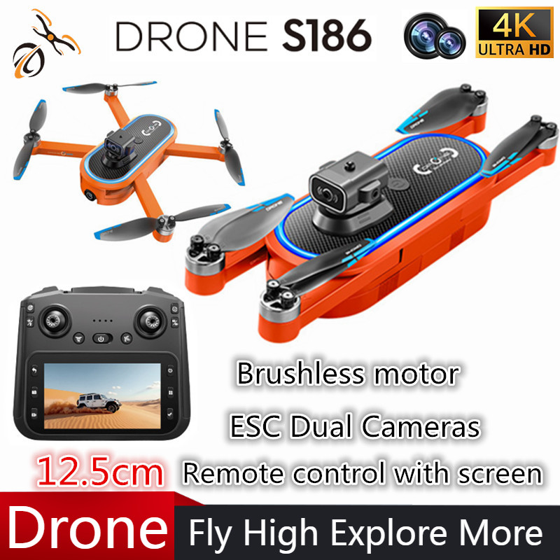 2025 S186 Drone Professional 4 - Drone Controller Screen recension och pris