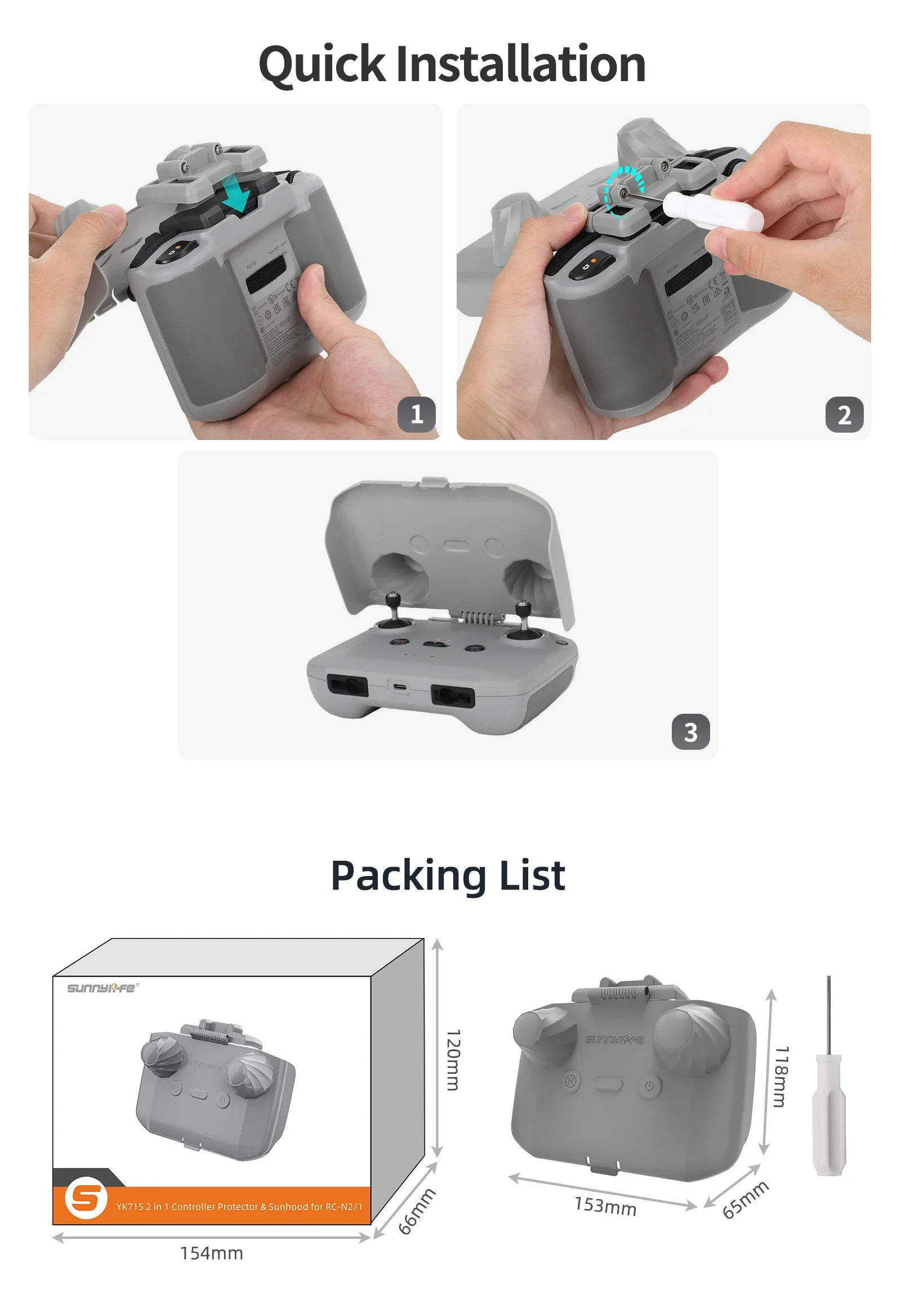2 in 1 Controller Protector Su - Drone Control Stick recension och pris
