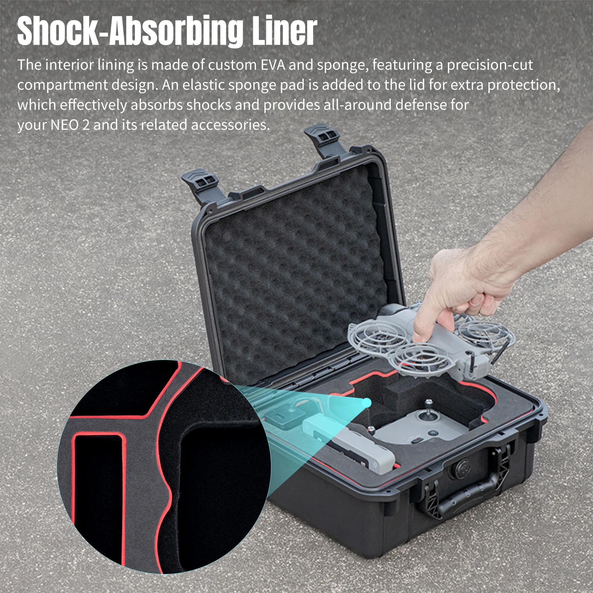 For DJI Neo 2 Portable Storage - Drone Hard Shell Case recension och pris