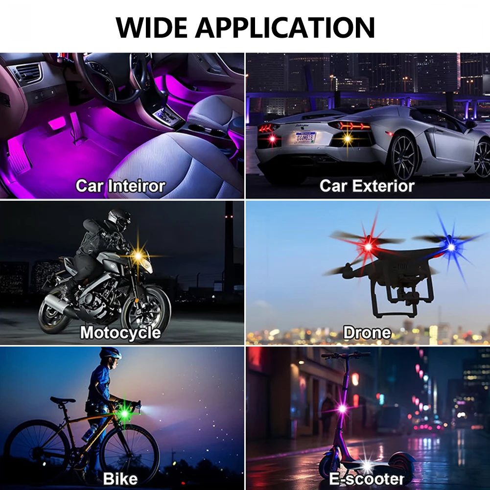 1-8PCS USB Rechargeable Waterp - Drone Strobe Light recension och pris
