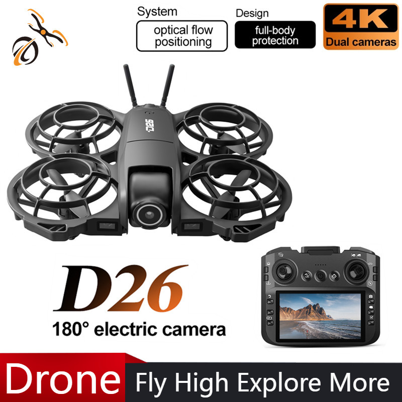 D26 Drone 4K Aerial HD 180° Ca - Drone Controller Screen recension och pris