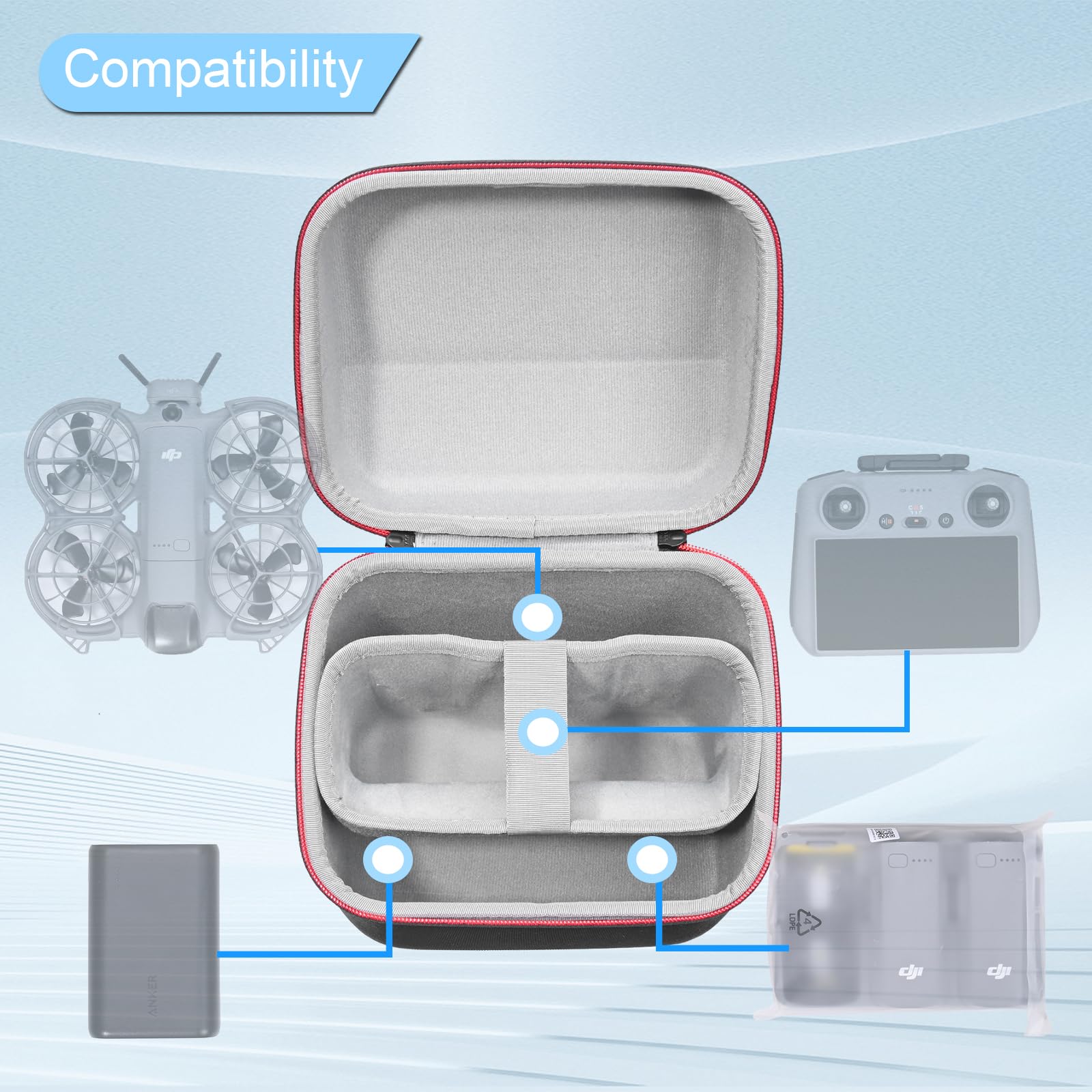 Portable Case for DJI Neo 2 Fl - Drone Charging Hub recension och pris