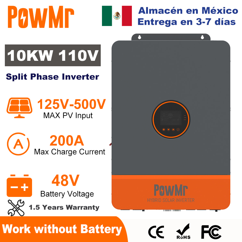PowMr 10KW Split Phase Inverte - Drone Solar Charger recension och pris