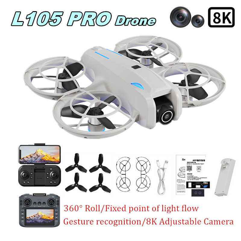 L105 PRO Drone Duel 8k Lens Fu - Drone Controller Screen recension och pris